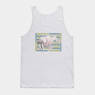 Cartoon Walrus Mustaches Irresistible Tank Top